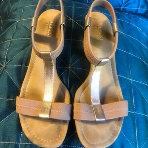 Alfani Beige and Rose Gold Sandals
